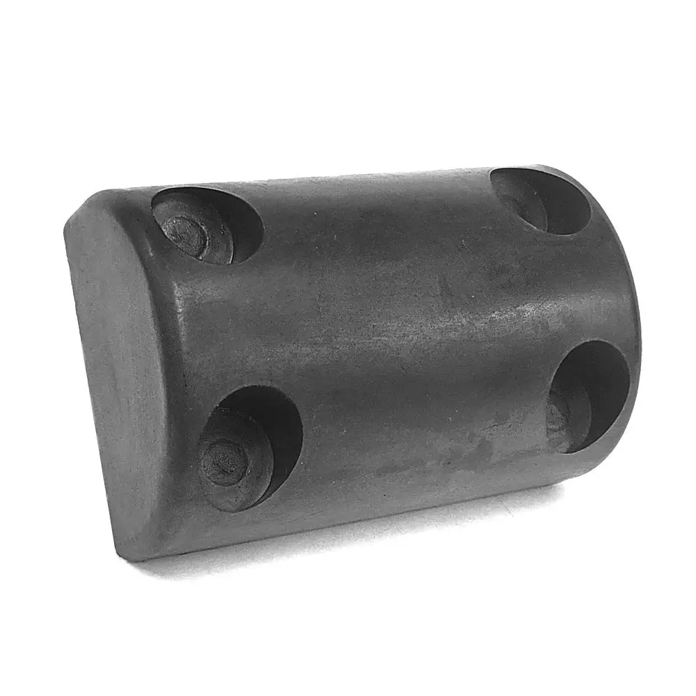 Half-Oval 4 Hole 8" X 5-1/4" X 3-5/8" Molded Dock Bumper Semi Truck Trailer 1