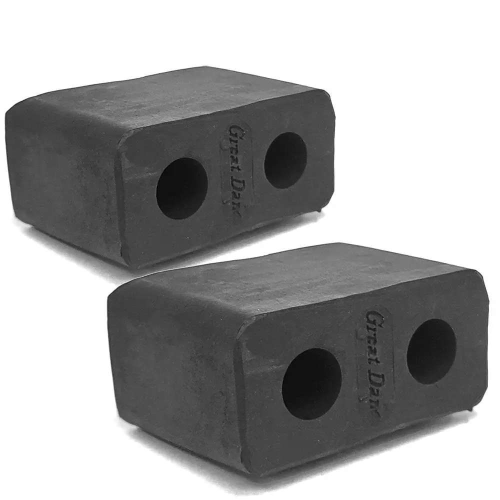 2X Rectangular 2 Hole 6" X 3" X 4-1/4" Molded Dock Bumper Semi Truck Trailer 1