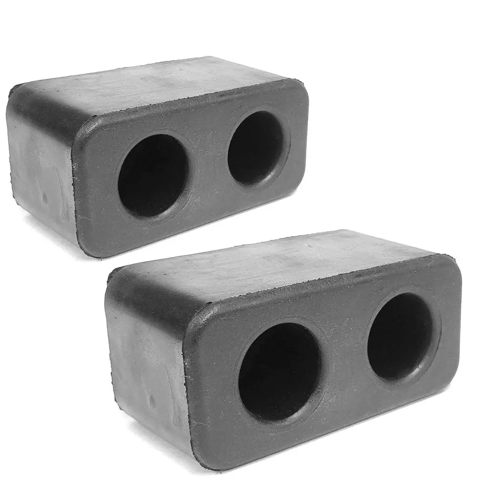 2X Rectangular 2 Hole 6" X 2-3/4" X 3" Molded Dock Bumper Semi Truck Trailer 1