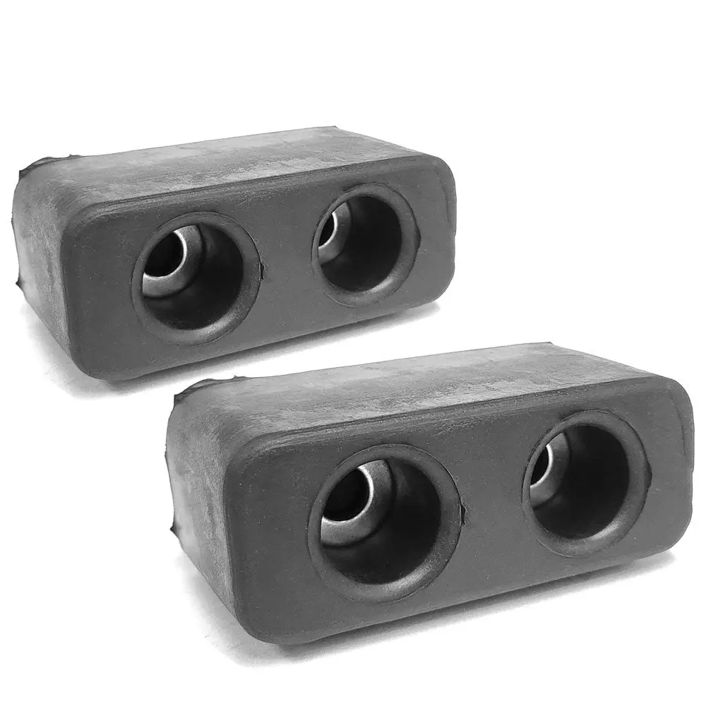 2X Rectangular 2 Hole 6" X 2-3/8" X 3-1/4" Molded Dock Bumper Semi Truck Trailer 1