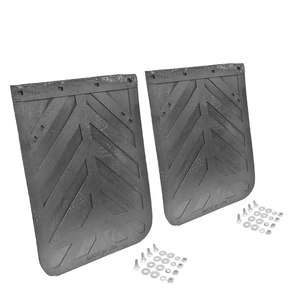 2X Aurora 30"X24" Chevron Straight Mud Flap Guard+Mount 2430Cd Truck Trailer 1