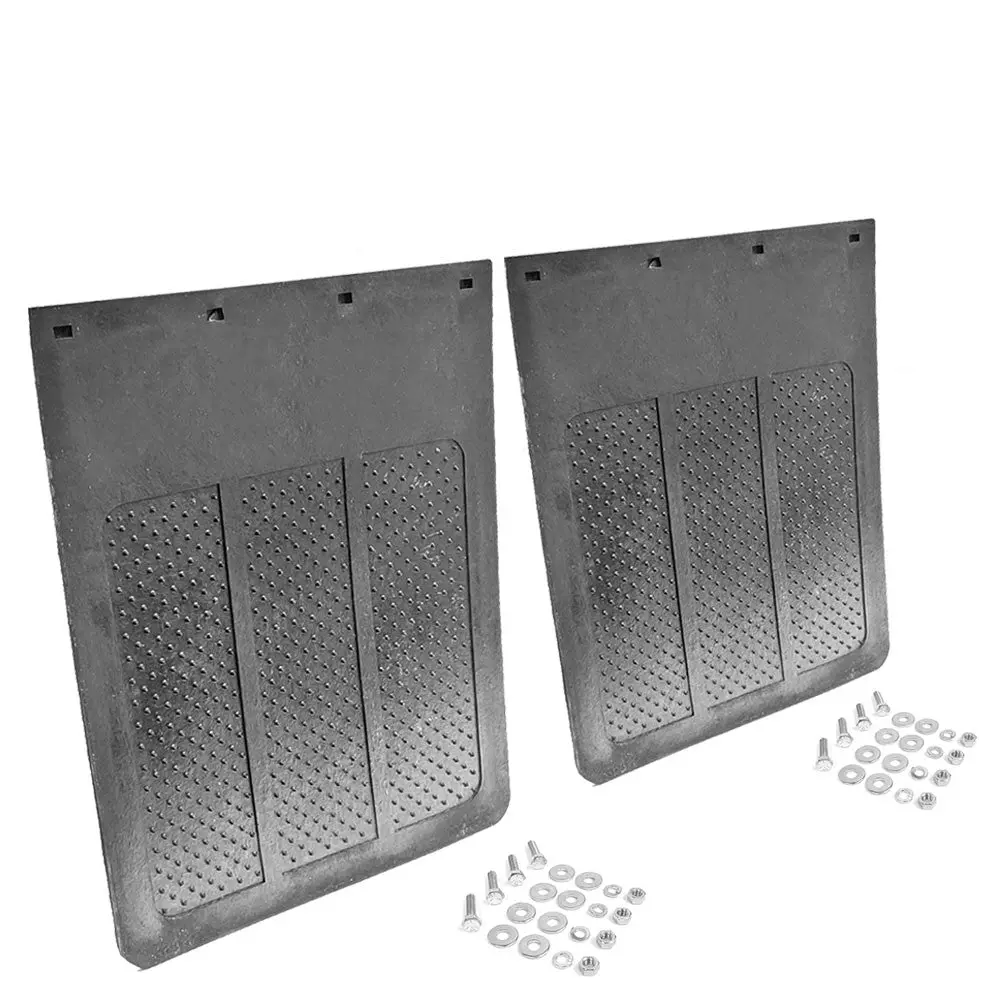 2X Aurora 30"X24" Anti-Spray Knobs Straight Mud Flap+Mount 2430Hd Truck Trailer 1