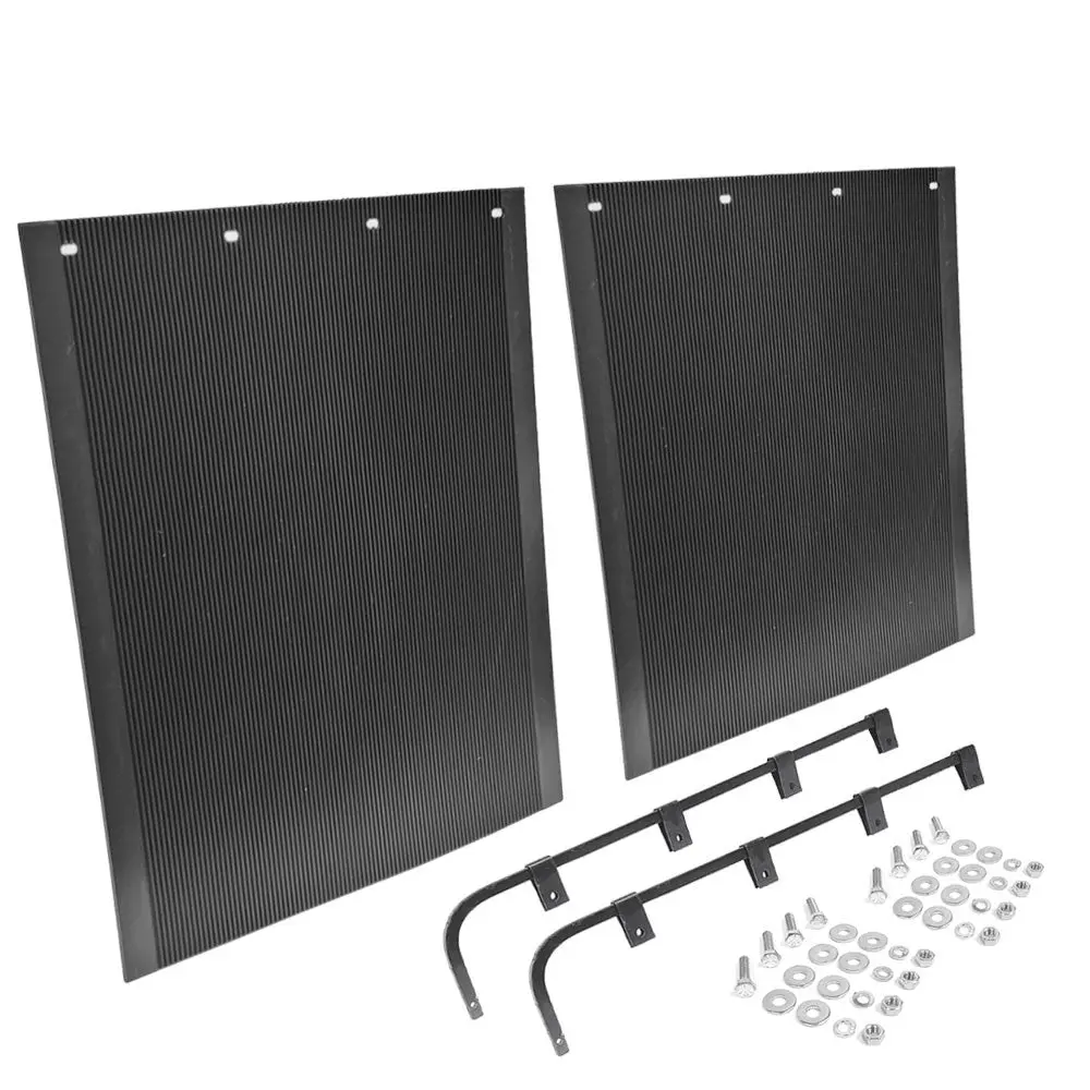2X Aurora 30"X24" Anti-Spray Mud Flap+Mount+Straight Hanger 2430Phdb Smei Truck 1