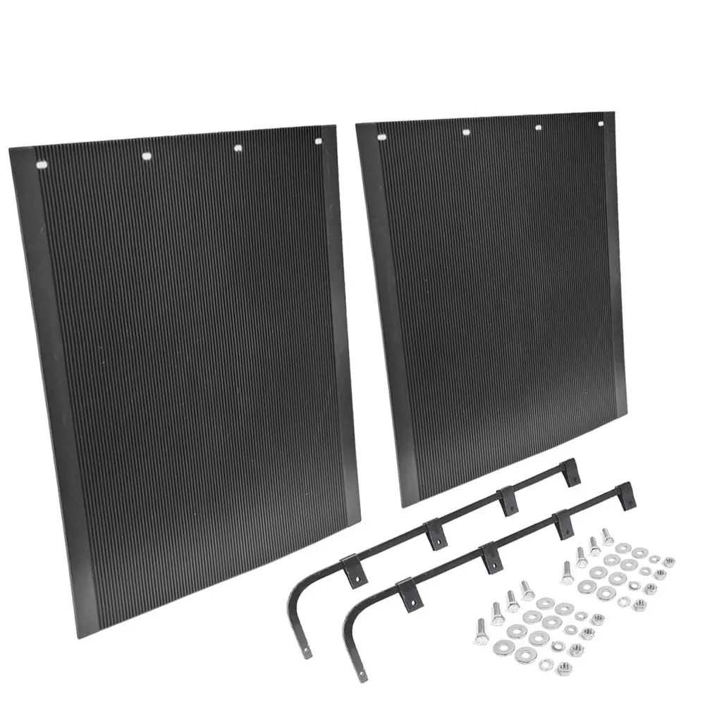 2X Aurora 30"X24" Anti-Spray Mud Flap+Mount+Straight Hanger 2430Ppsb Smei Truck 1