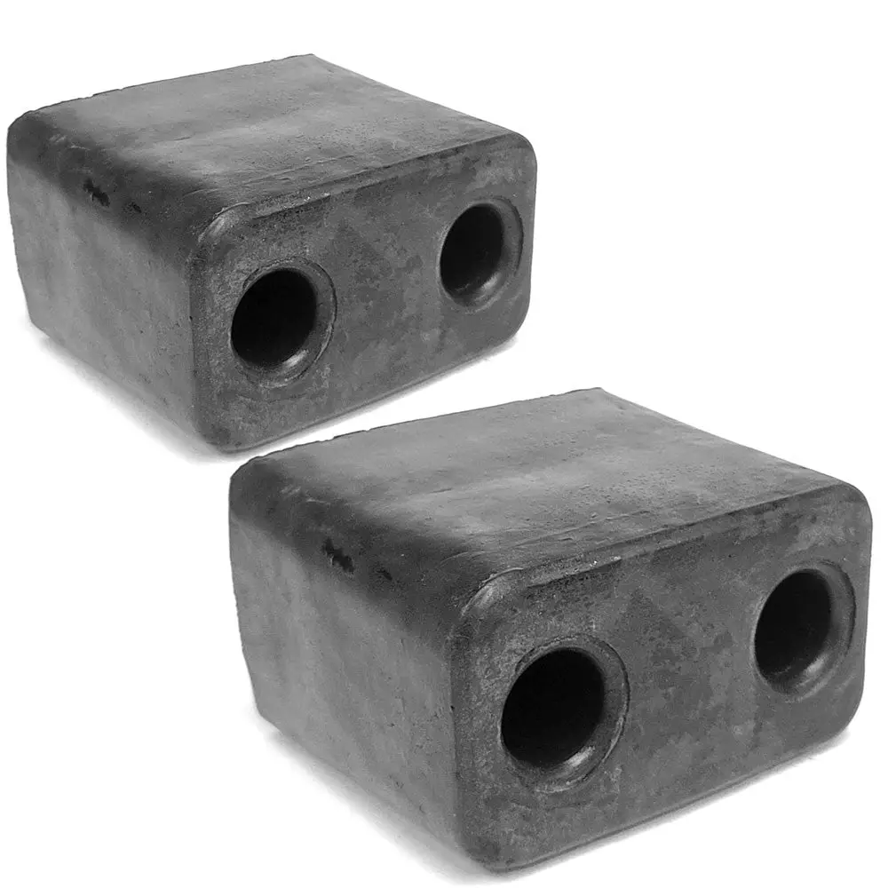 2X Rectangular 2 Hole 6-1/8" X 3-5/8" X 5-1/4" Dock Bumper Semi Truck Trailer 1