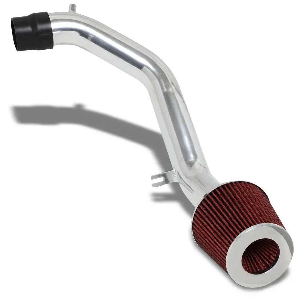 Polish Aluminum/Red Cone Filter Cold Air Intake Kit For 06-12 Eclipse 3.8L V6 1