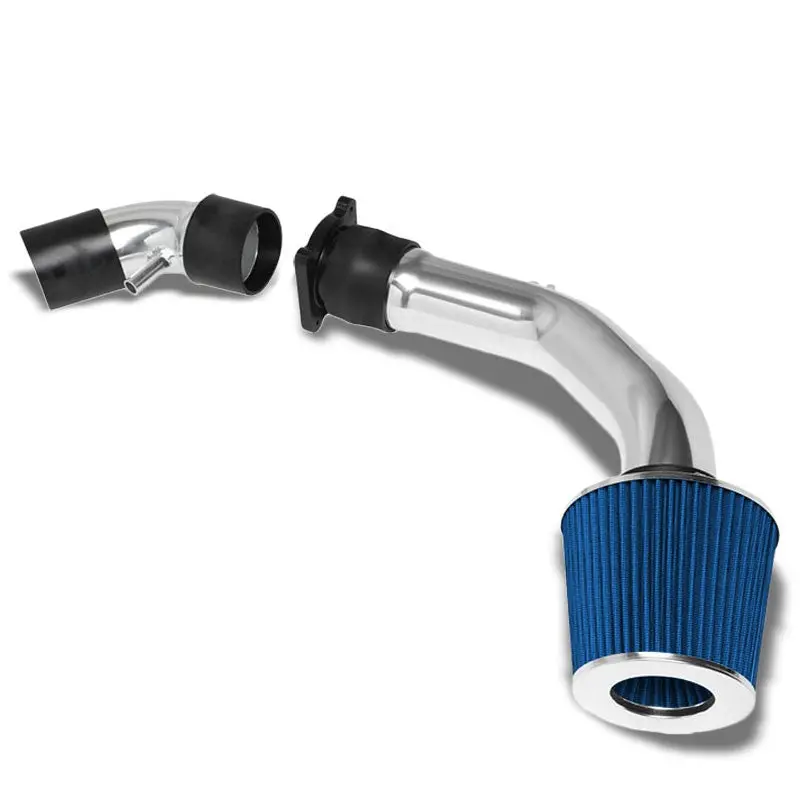 2.75" Polish Pipe Blue Cone Filter Cold Air Intake Kit For 02-06 Sentra Se-R 1