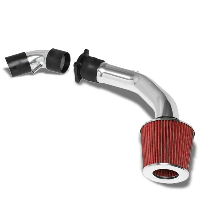 2.75" Polish Pipe Red Cone Filter Cold Air Intake Kit For 02-06 Sentra Se-R 1