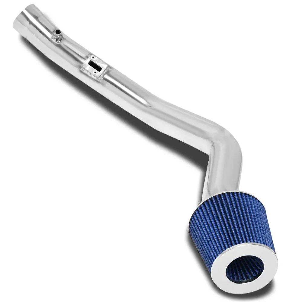 Polish Aluminum/Blue Cone Filter Cold Air Intake For 04-06 Nissan Maxima 3.5L V6 1