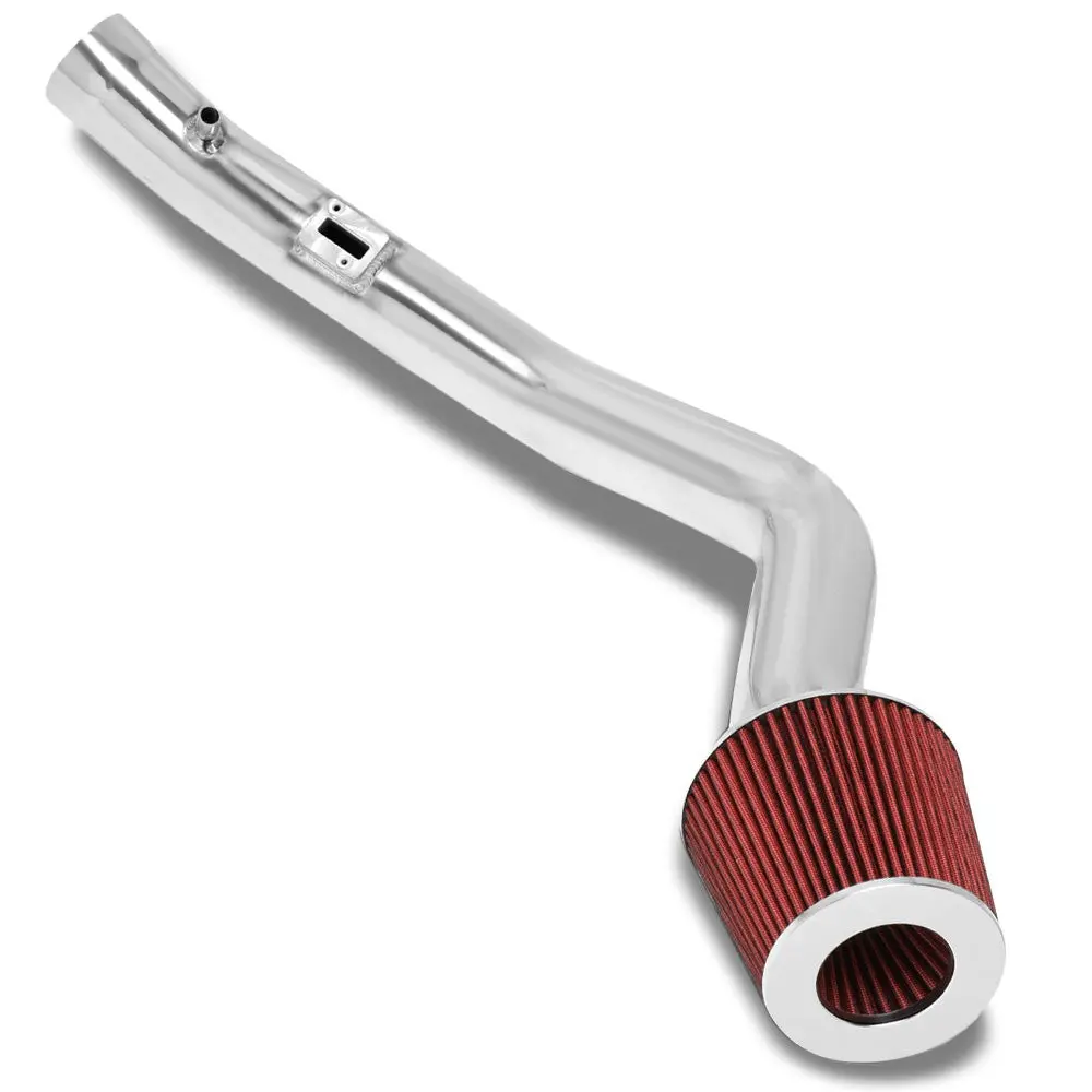 Polish Aluminum/Red Cone Filter Cold Air Intake For 04-06 Nissan Maxima 3.5L V6 1