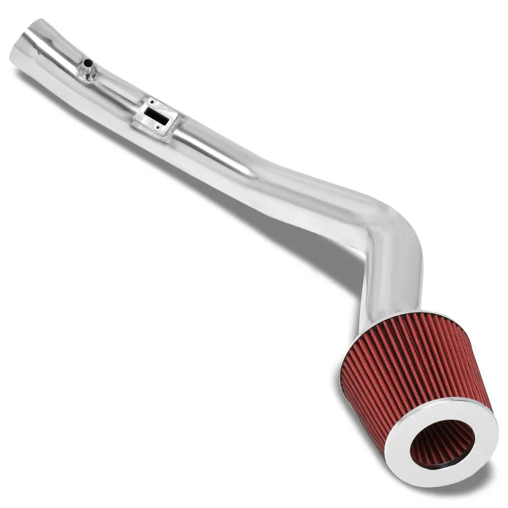 Polish Aluminum/Red Cone Filter Cold Air Intake For 07-08 Nissan Maxima 3.5L V6 1