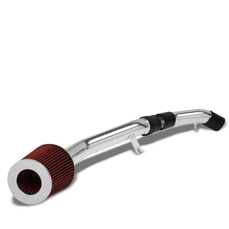 2.75" Polish Pipe Red Cone Filter Cold Air Intake Kit For 03-08 Tiburon 2.0L L4 1