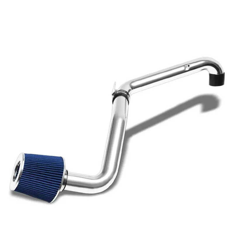 2.50" Polish Pipe Blue Cone Filter Cold Air Intake Kit For 96-00 Civic Cx Dx Lx 1