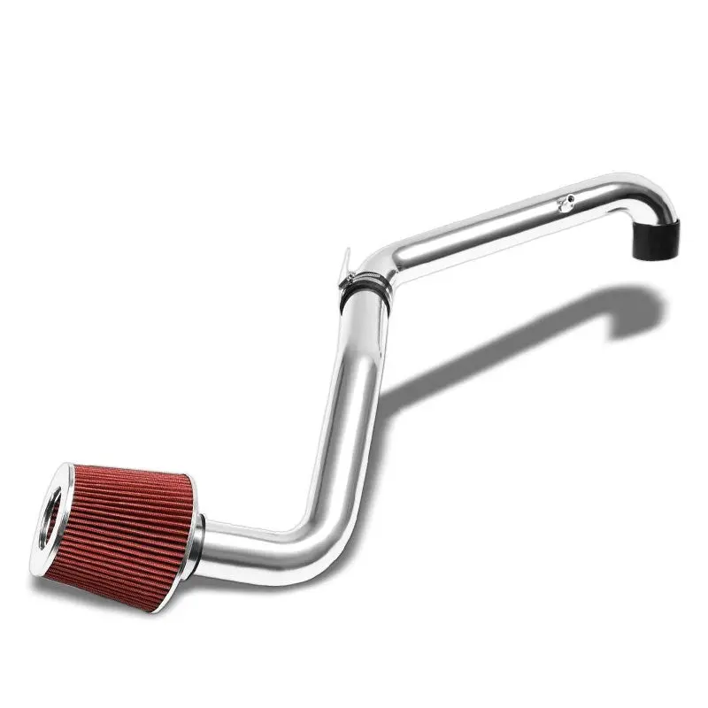 2.50" Polish Pipe Red Cone Filter Cold Air Intake Kit For 96-00 Civic Cx Dx Lx 1