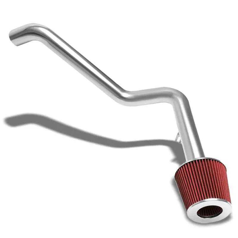 2.50" Polish Pipe Red Cone Filter Cold Air Intake Kit For 98-02 Honda Accord 2.3L L4 (Cg 6Th Gen) 1