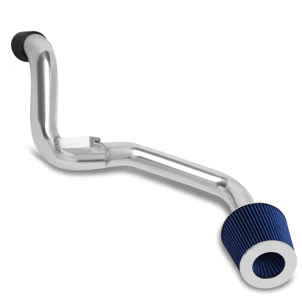 Polish Aluminum/Blue Cone Filter Cold Air Intake Kit For 06-08 Honda Fit 1