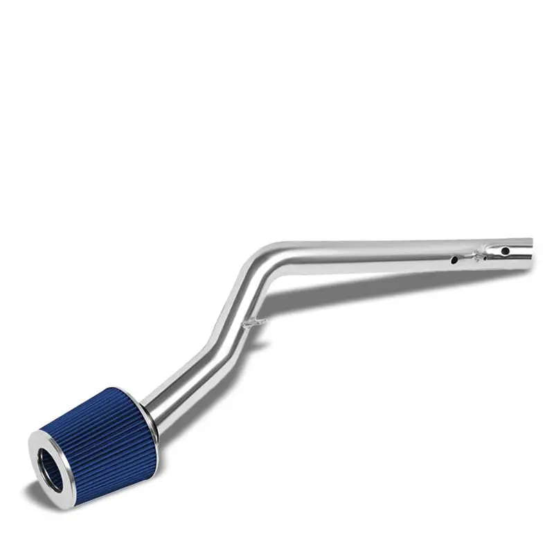 2.50" Polish Pipe Blue Cone Filter Cold Air Intake Kit For 96-00 Civic Ex 1.6L 1