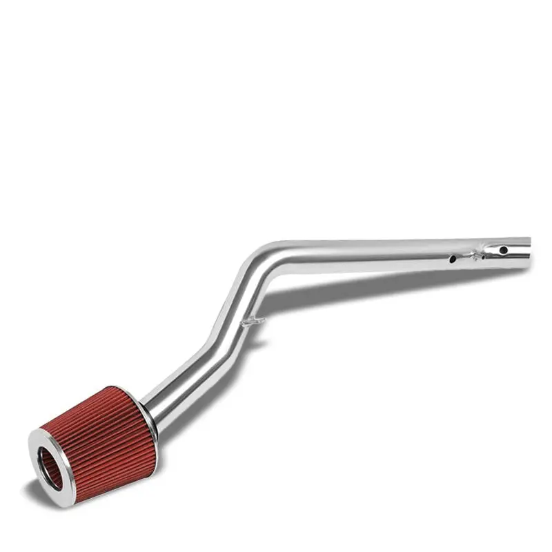 2.50" Polish Pipe Red Cone Filter Cold Air Intake Kit For 96-00 Civic Ex 1.6L 1