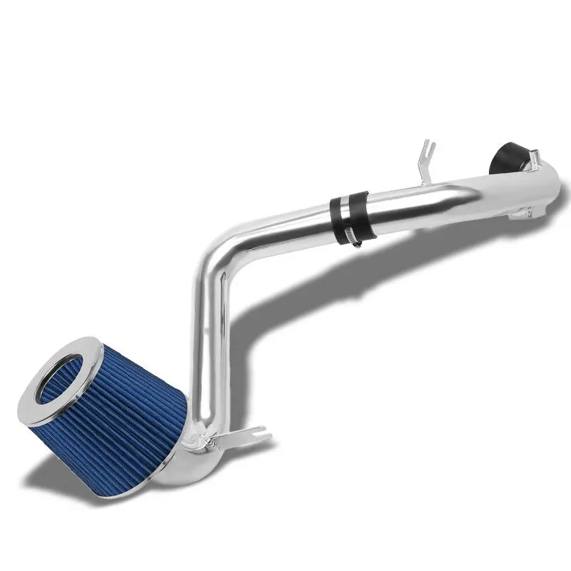 2.50" Polish Pipe Blue Cone Filter Cold Air Intake Kit For 06-11 Civic 1.8L 1