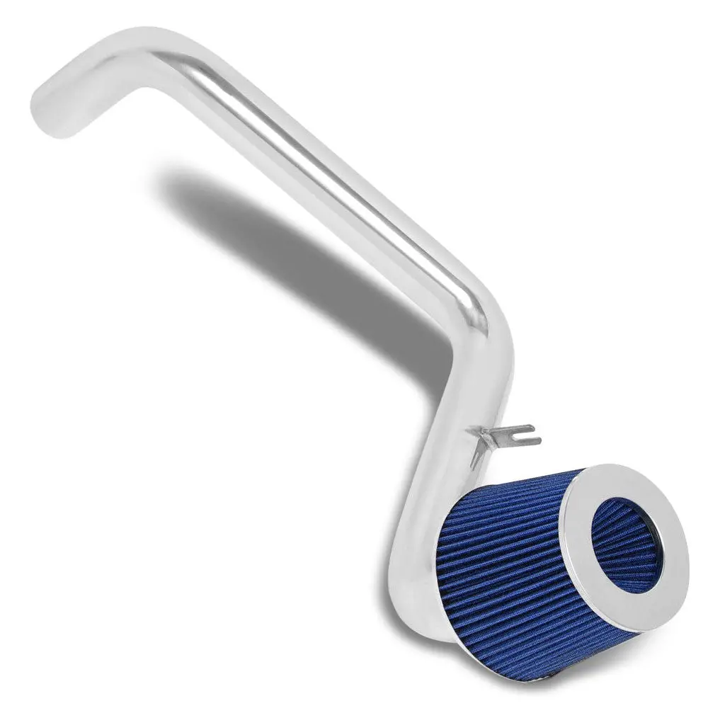 Polish Pipe/Blue Cone Filter Cold Air Intake Kit For 94-01 Integra 1.8L Gs Rs Ls 1