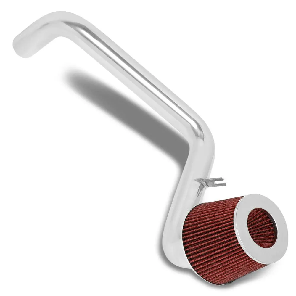 Polish Pipe/Red Cone Filter Cold Air Intake Kit For 94-01 Integra 1.8L Gs Rs Ls 1