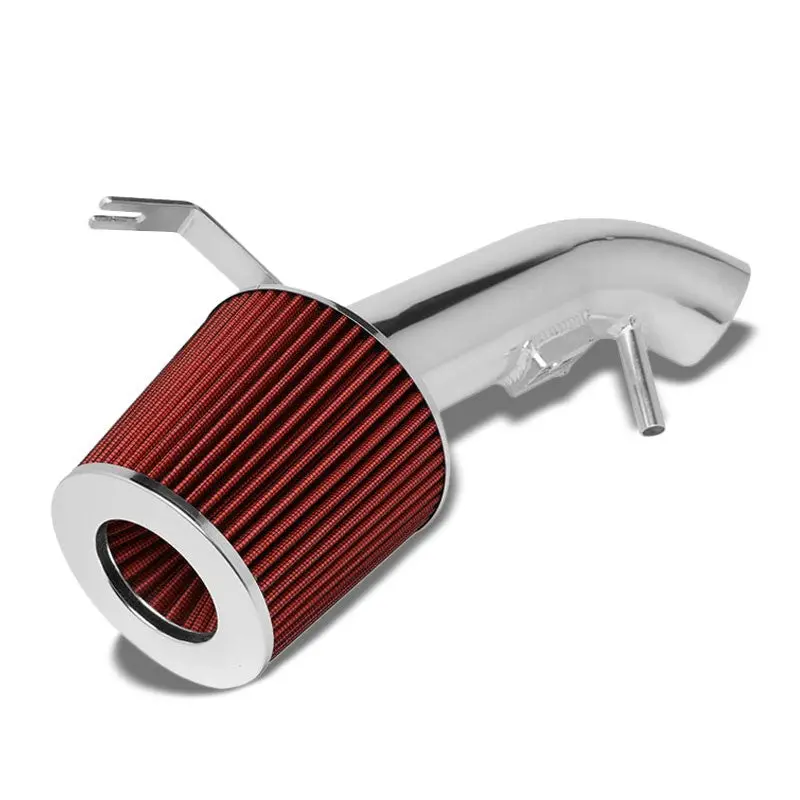 Polish Pipe Red Dry Cone Filter Shortram Air Intake Kit For 07-12 Altima 2.5L 1