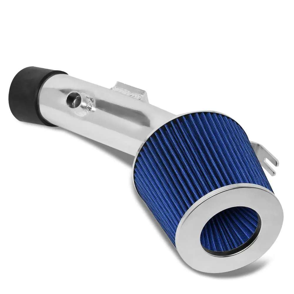 Polish Pipe/Blue Cone Filter Shortram Air Intake Kit For 07-12 Altima V6 L32a 1