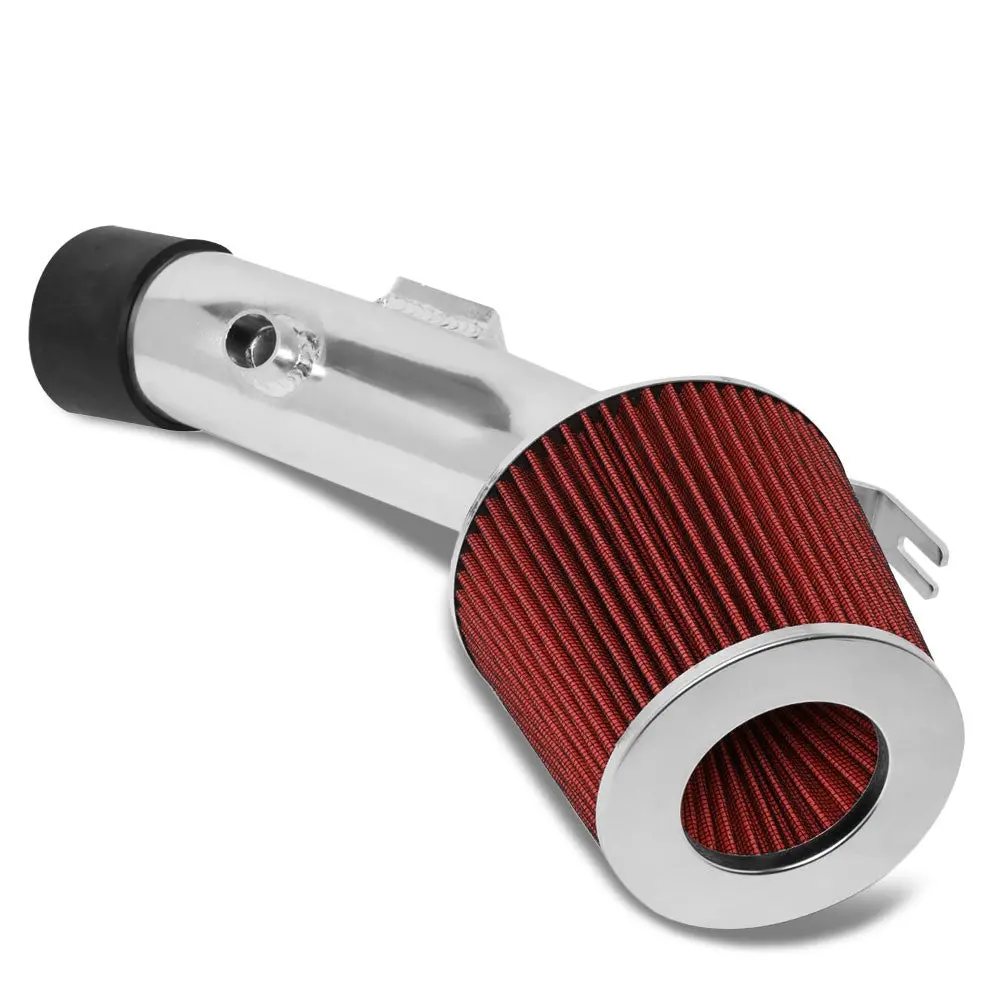 Polish Pipe/Red Cone Filter Shortram Air Intake Kit For 07-12 Altima 3.5 V6 L32a 1