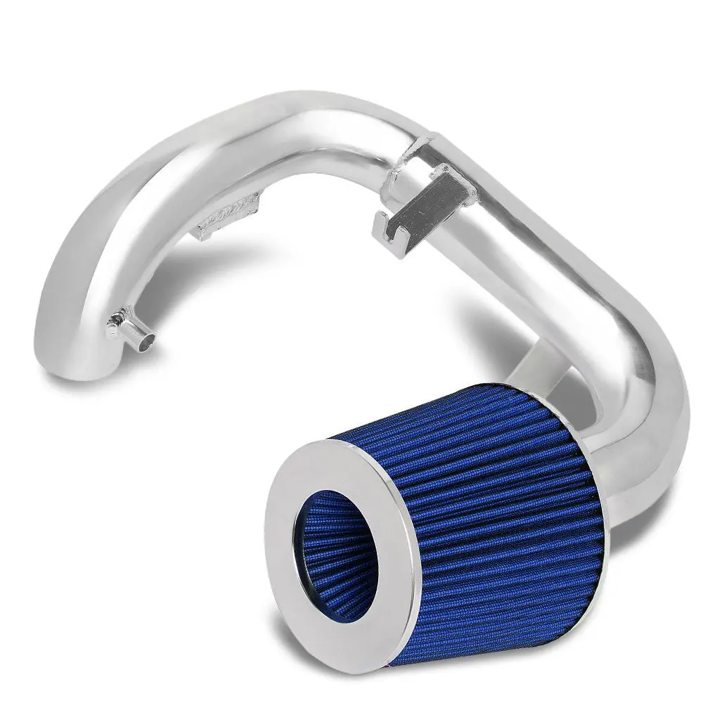 Polish Pipe/Blue Cone Filter Cold Air Intake Kit For 04-06 Scion Xa 1.5 Xp60 1