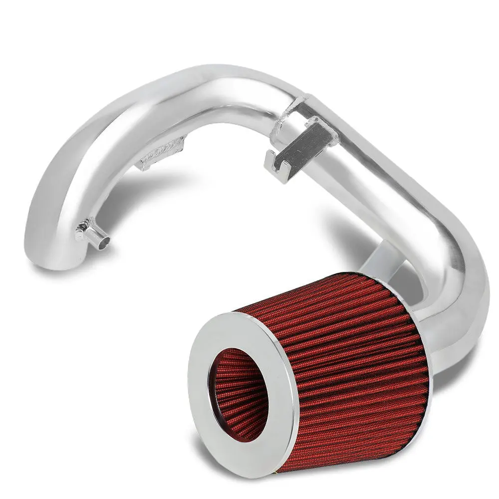 Polish Pipe/Red Cone Filter Cold Air Intake Kit For 04-06 Scion Xa 1.5 1Nz-Fe I4 1