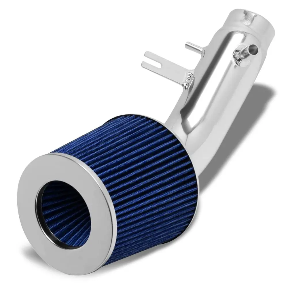 Polish Pipe/Blue Cone Filter Shortram Air Intake For 06-11 Honda Civic Si Fg Fa 1
