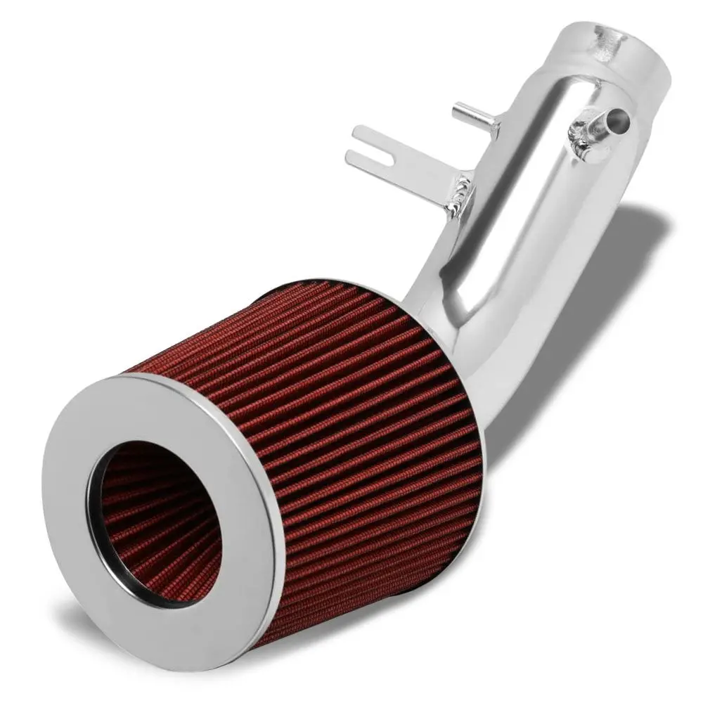 Polish Pipe/Red Cone Filter Shortram Air Intake For 06-11 Honda Civic Si Fg Fa 1