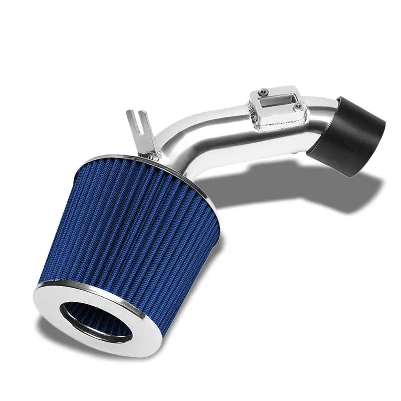 Polish Pipe Blue Dry Cone Filter Shortram Air Intake Kit For 06-11 1.8L Civic Dx Lx Ex 1