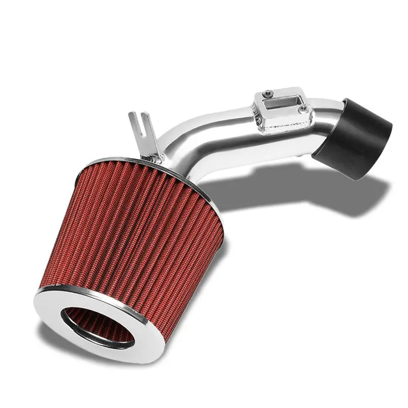Polish Pipe Red Dry Cone Filter Shortram Air Intake Kit For 06-11 Civic 1.8L Dx Lx Ex 1