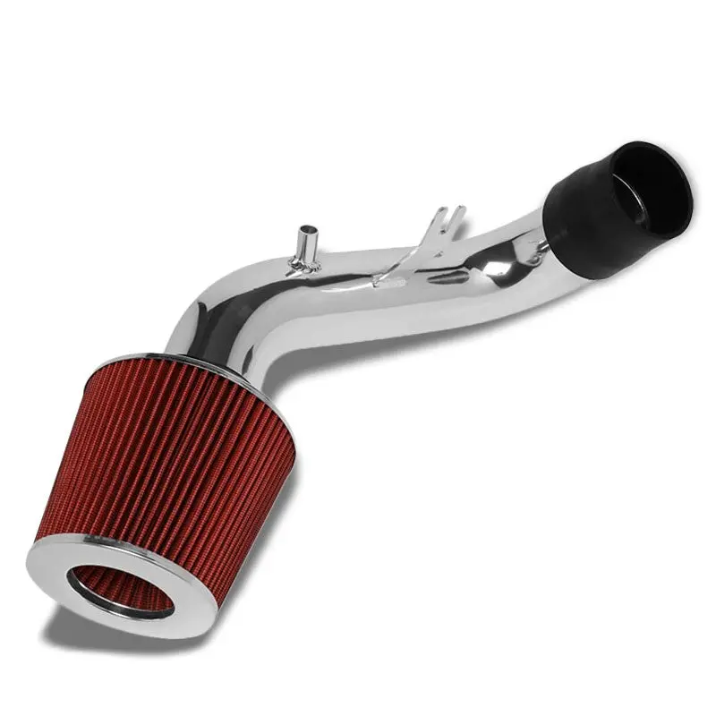 Polish Pipe Red Dry Cone Filter Shortram Air Intake Kit For 02-06 Acura Rsx 1