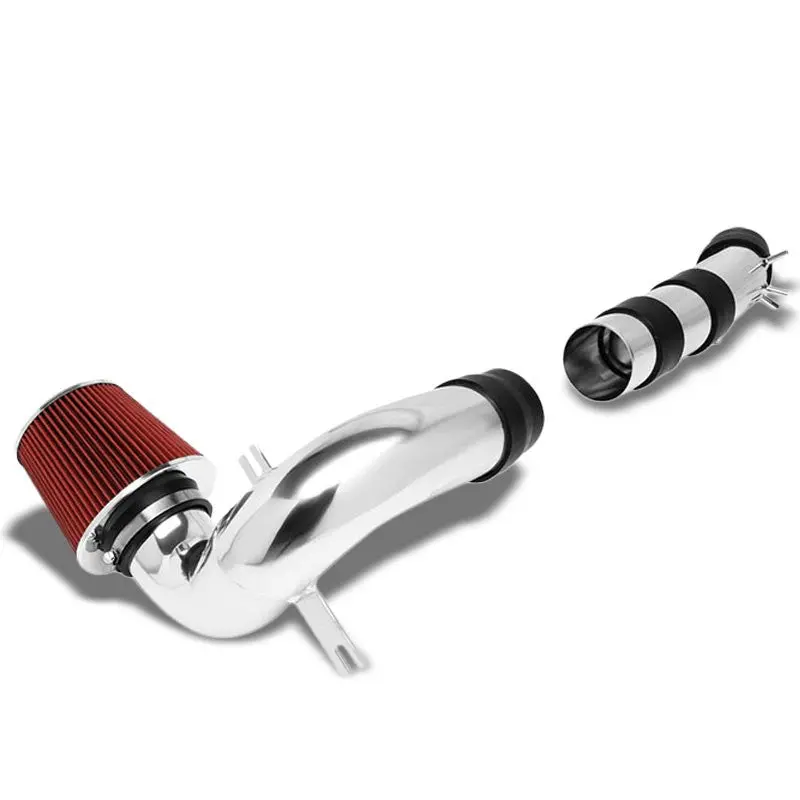 3.00" Polish Pipe Red Cone Filter Cold Air Intake Kit For 04-11 Mazda Rx-8 1