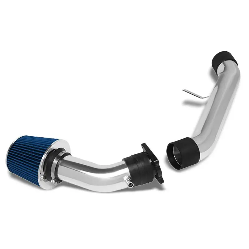3.00" Polish Pipe Blue Cone Filter Cold Air Intake Kit For 03-06 G35 3.5L V6 1