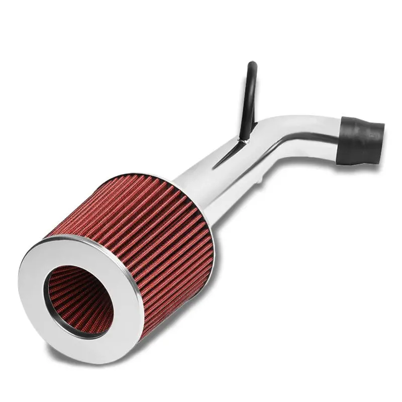 Polish Pipe Red Dry Cone Filter Shortram Air Intake Kit For 96-00 Civic Cx Dx Lx 1