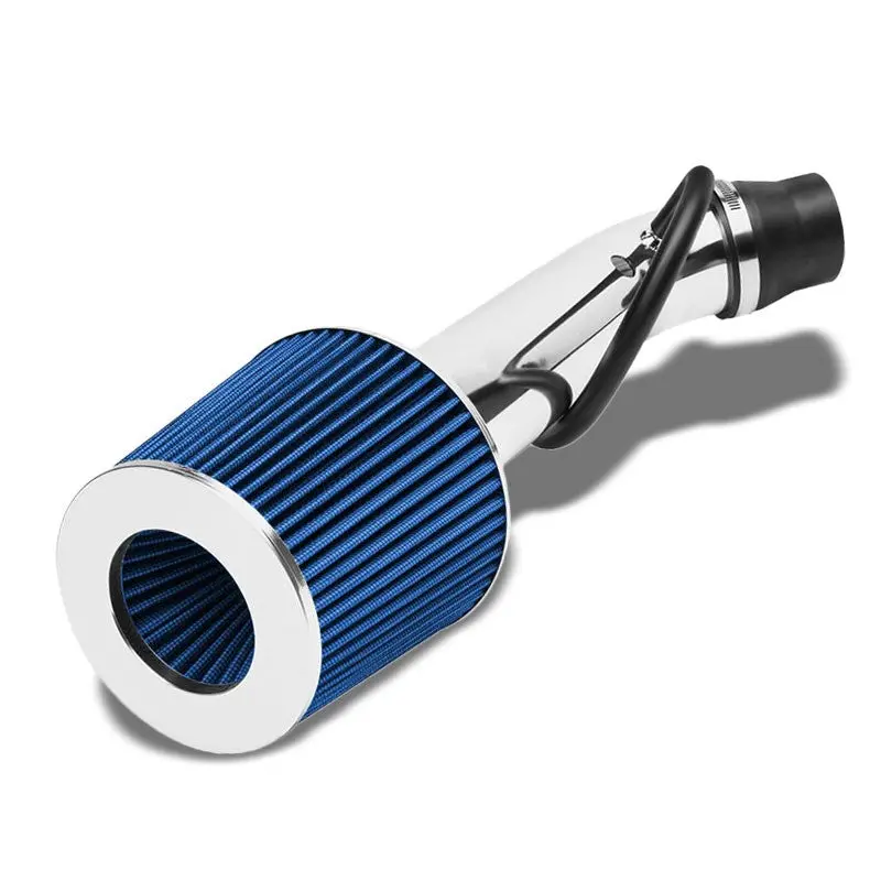Polish Pipe Blue Dry Cone Filter Shortram Air Intake Kit For 99-00 Civic Si 1