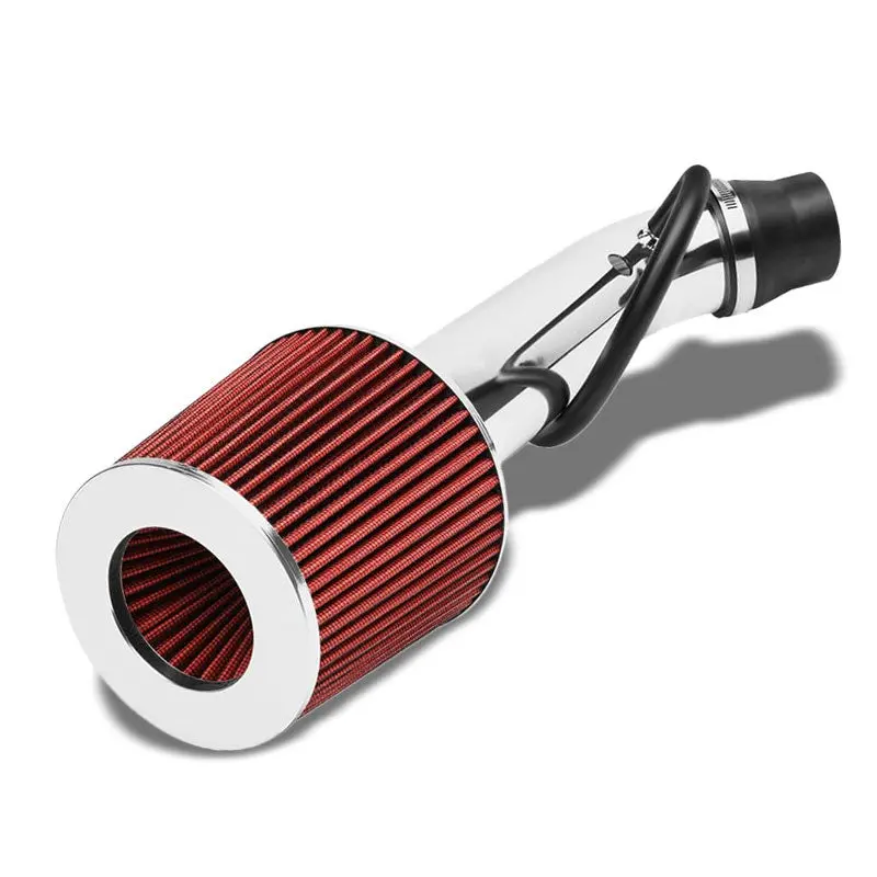 Polish Pipe Red Dry Cone Filter Shortram Air Intake Kit For 99-00 Honda Civic Si 1