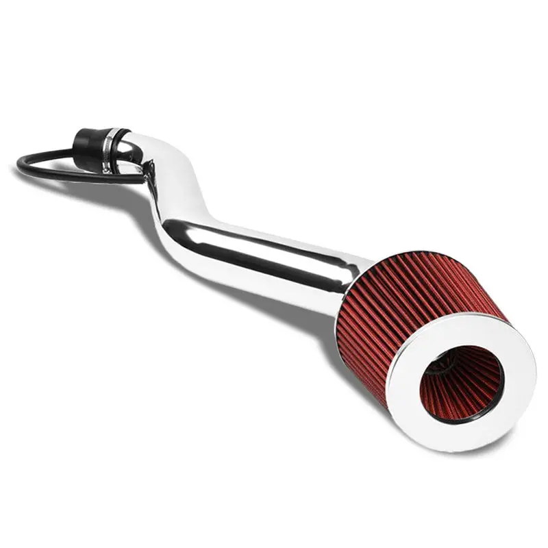 Polish Pipe Red Dry Cone Filter Shortram Air Intake Kit For 94-97 Accord 2.2L 1
