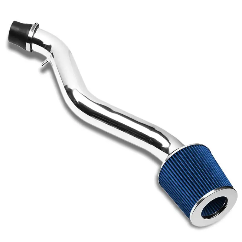 Polish Pipe Blue Dry Cone Filter Shortram Air Intake Kit For 88-91 Civic Rt Si Ex/Crx Si 1
