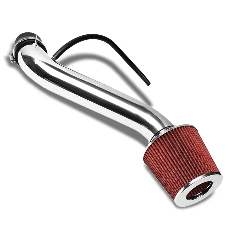 Polish Pipe Red Dry Cone Filter Shortram Air Intake Kit For 90-93 Honda Accord 1
