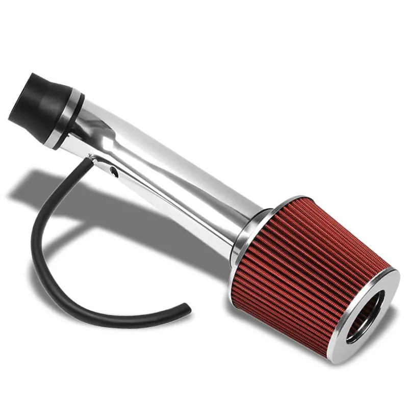 Polish Pipe Red Dry Cone Filter Shortram Air Intake Kit For 96-00 Civic Ex Hx 1
