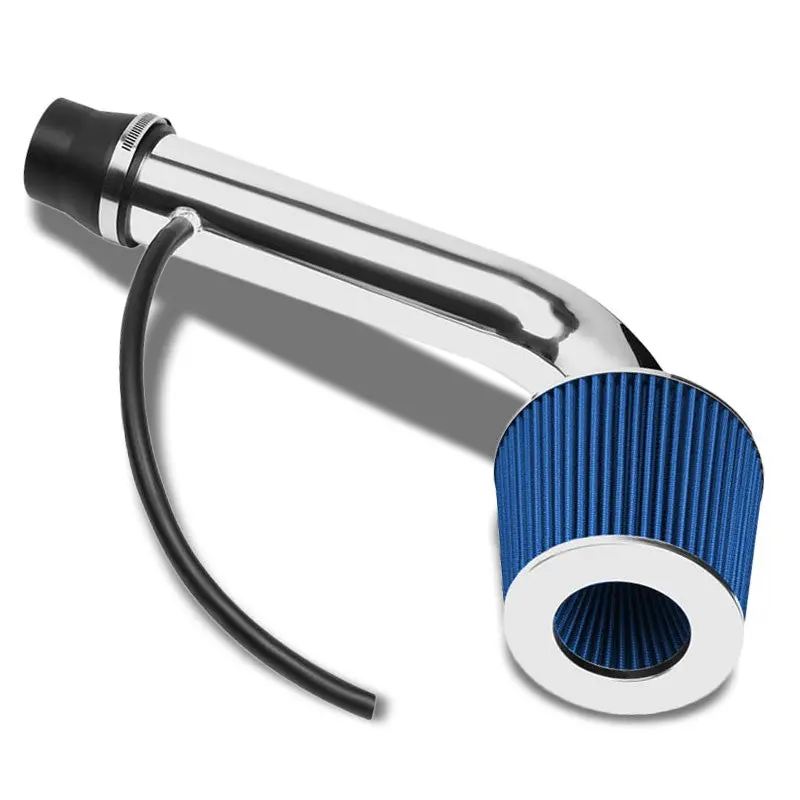 Polish Pipe Blue Dry Cone Filter Shortram Air Intake Kit For 94-02 Accord V6 1