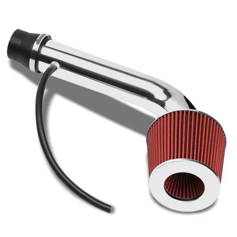 Polish Pipe Red Dry Cone Filter Shortram Air Intake Kit For 94-02 Accord V6 1