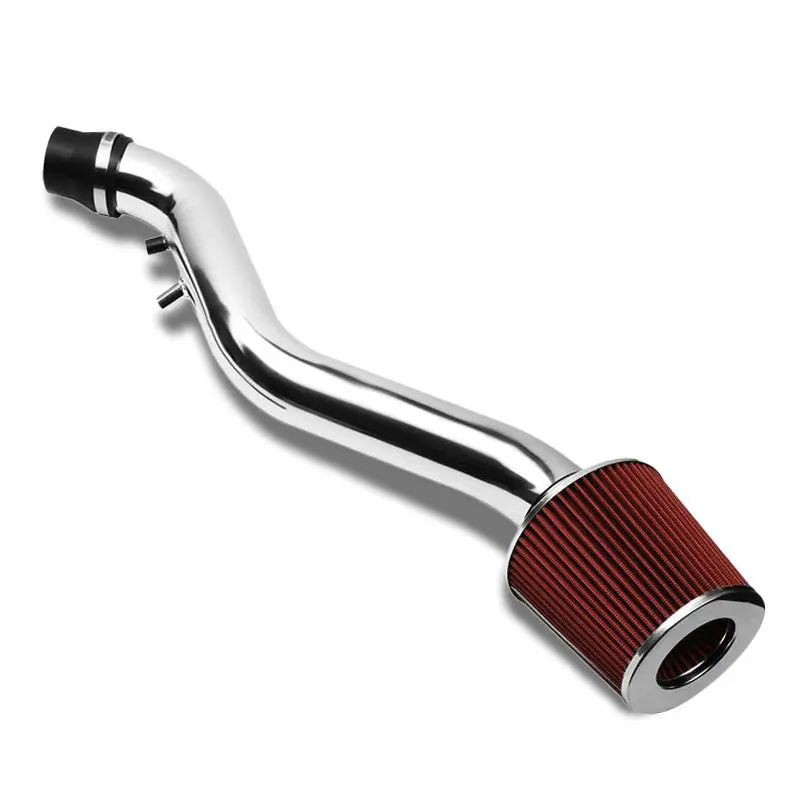 Polish Pipe Red Dry Cone Filter Shortram Air Intake Kit For 90-93 Acura Integra 1