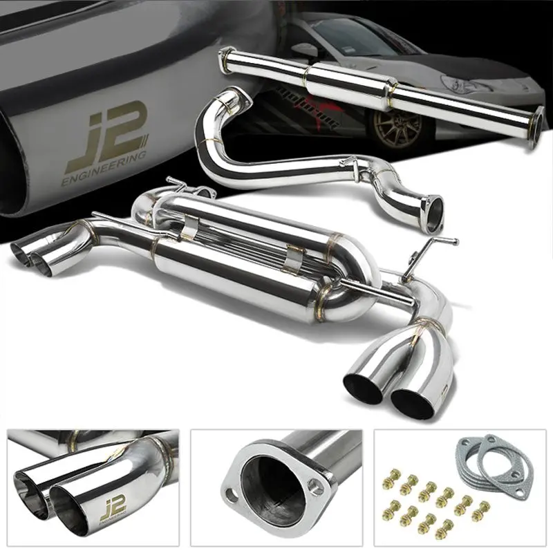 2.75" Quad Muffler Tip Exhaust Catback System For 13-16 Subaru Brz 2.0L H4 Dohc 1