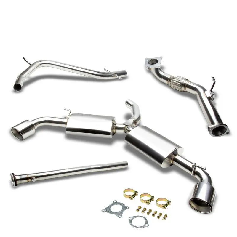 J2 Exhaust Catback System 4.00" Slant Roll Muffler Tip For 10-13 Volkswagen Gti 2.0T Tsi Ccza (Mk6 A6/Typ 5K) 1