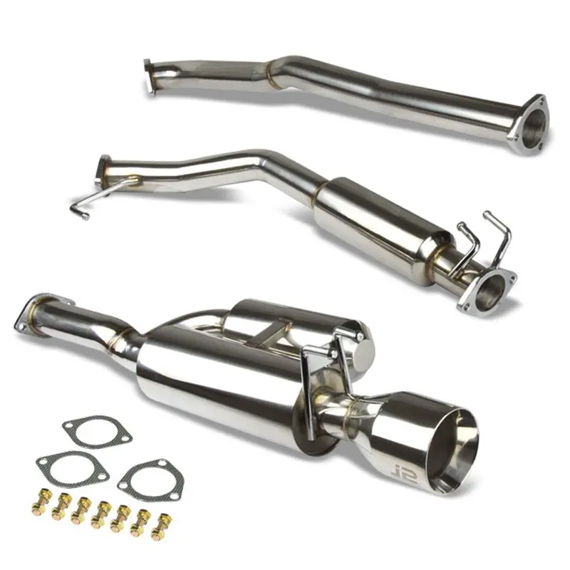 4.5" Roll Muffler Tip Exhaust Catback System For 07-11 Civic Fa5 Si 2.0L Dohc 1